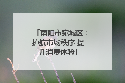 南阳市宛城区：护航市场秩序 提升消费体验