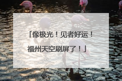 像极光！见者好运！福州天空刷屏了！