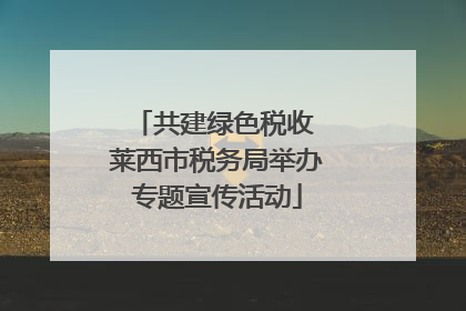 共建绿色税收 莱西市税务局举办专题宣传活动