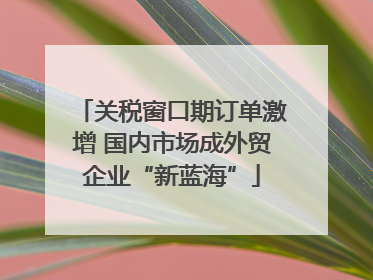 关税窗口期订单激增 国内市场成外贸企业“新蓝海”