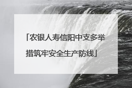 农银人寿信阳中支多举措筑牢安全生产防线