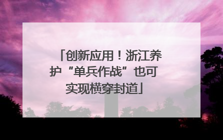 创新应用！浙江养护“单兵作战”也可实现横穿封道