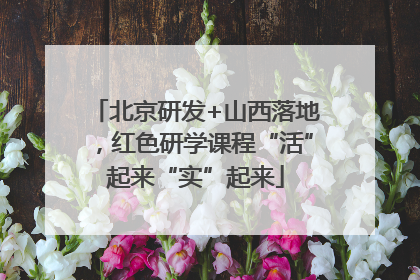 北京研发+山西落地，红色研学课程“活”起来“实”起来