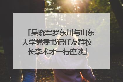 吴晓军罗东川与山东大学党委书记任友群校长李术才一行座谈