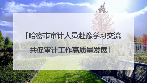 哈密市审计人员赴豫学习交流 共促审计工作高质量发展