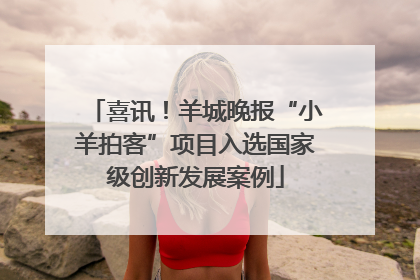 喜讯！羊城晚报“小羊拍客”项目入选国家级创新发展案例