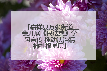 嘉祥县万张街道工会开展《民法典》学习宣传 推动法治精神扎根基层