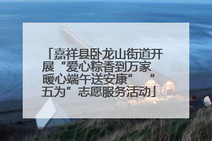嘉祥县卧龙山街道开展“爱心粽香到万家 暖心端午送安康” “五为”志愿服务活动