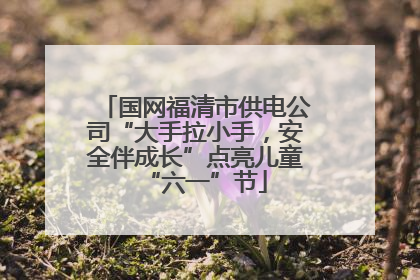 国网福清市供电公司“大手拉小手，安全伴成长”点亮儿童“六一”节