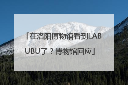 在洛阳博物馆看到LABUBU了？博物馆回应