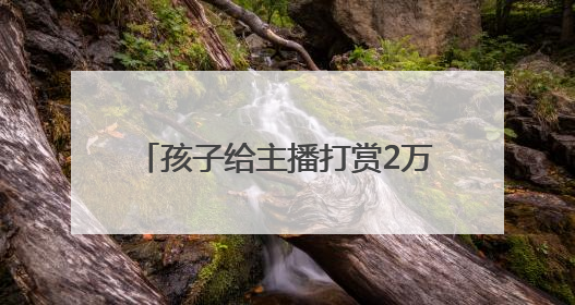 孩子给主播打赏2万元，父母能追回吗？