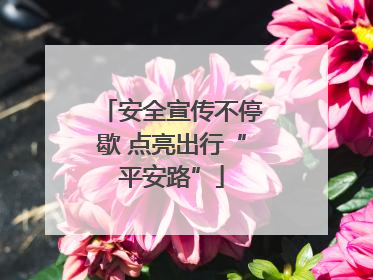 安全宣传不停歇 点亮出行“平安路”