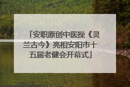安职原创中医操《灵兰古今》亮相安阳市十五届老健会开幕式