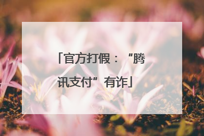 官方打假：“腾讯支付”有诈