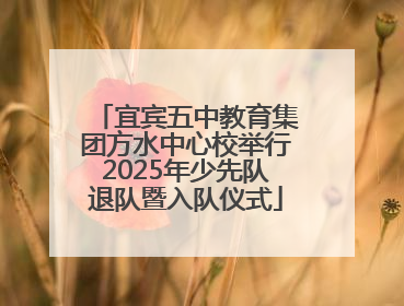 宜宾五中教育集团方水中心校举行2025年少先队退队暨入队仪式