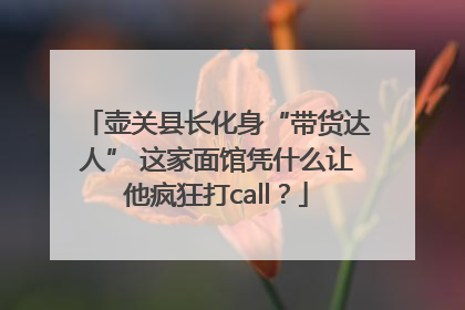 壶关县长化身“带货达人” 这家面馆凭什么让他疯狂打call？