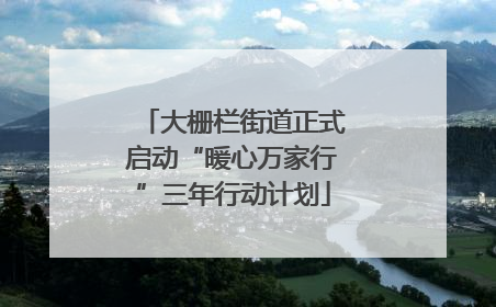大栅栏街道正式启动“暖心万家行”三年行动计划
