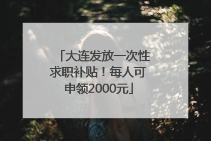 大连发放一次性求职补贴！每人可申领2000元