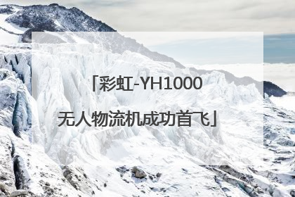 彩虹-YH1000无人物流机成功首飞