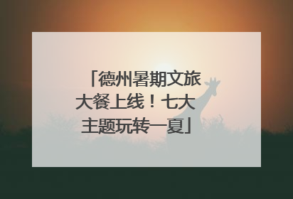 德州暑期文旅大餐上线！七大主题玩转一夏