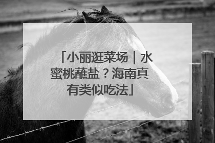 小丽逛菜场｜水蜜桃蘸盐？海南真有类似吃法