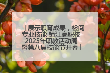 展示职育成果，检阅专业技能 镇江高职校2025年职教活动周暨第八届技能节开幕