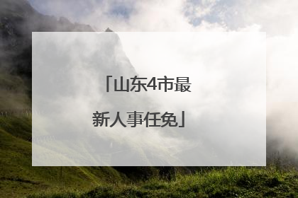 山东4市最新人事任免
