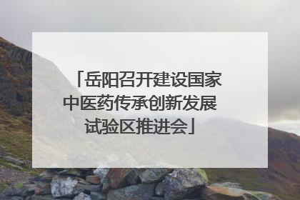 岳阳召开建设国家中医药传承创新发展试验区推进会