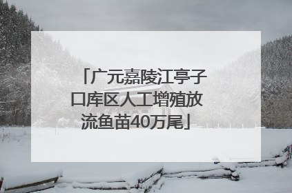 广元嘉陵江亭子口库区人工增殖放流鱼苗40万尾