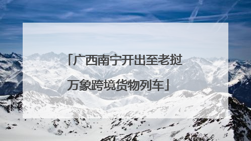 广西南宁开出至老挝万象跨境货物列车