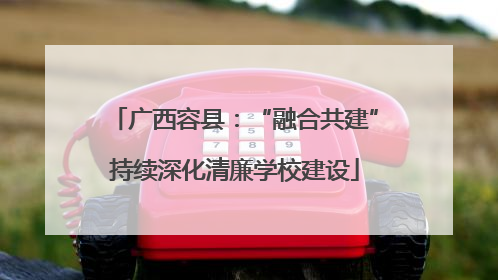 广西容县：“融合共建”持续深化清廉学校建设