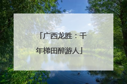 广西龙胜：千年梯田醉游人