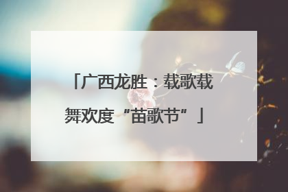 广西龙胜：载歌载舞欢度“苗歌节”