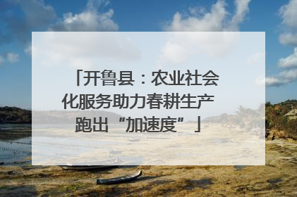开鲁县：农业社会化服务助力春耕生产跑出“加速度”