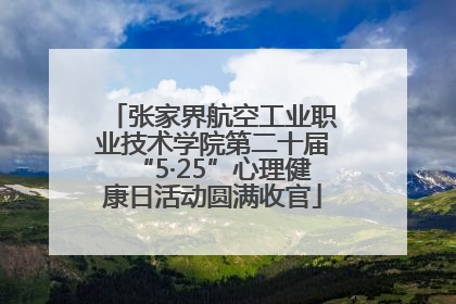 张家界航空工业职业技术学院第二十届“5·25”心理健康日活动圆满收官