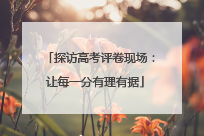 探访高考评卷现场：让每一分有理有据