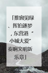 推窗见绿、挥拍逐梦，东营港“小城大爱”奏响文明新乐章
