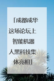 成都成华这场论坛上 智能机器人黑科技集体亮相