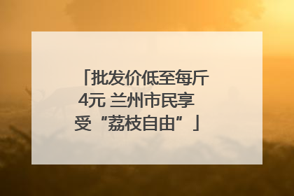 批发价低至每斤4元 兰州市民享受“荔枝自由”