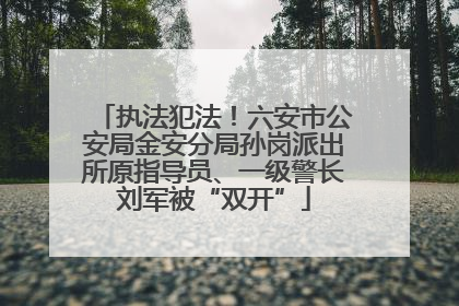 执法犯法！六安市公安局金安分局孙岗派出所原指导员、一级警长刘军被“双开”