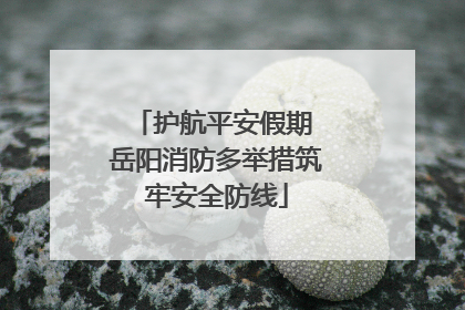 护航平安假期 岳阳消防多举措筑牢安全防线