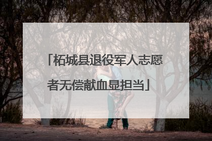 柘城县退役军人志愿者无偿献血显担当