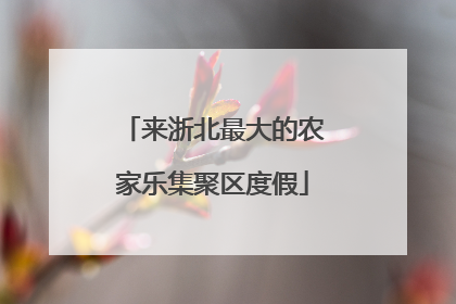 来浙北最大的农家乐集聚区度假
