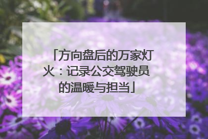 方向盘后的万家灯火：记录公交驾驶员的温暖与担当