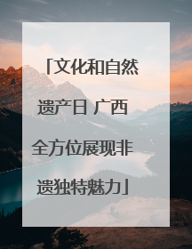 文化和自然遗产日 广西全方位展现非遗独特魅力