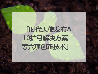 时代天使发布A10扩弓解决方案等六项创新技术