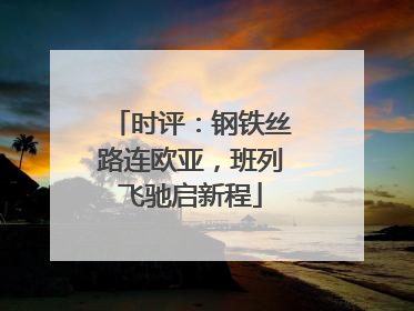 时评：钢铁丝路连欧亚，班列飞驰启新程