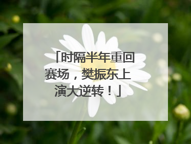 时隔半年重回赛场，樊振东上演大逆转！