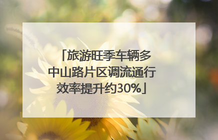 旅游旺季车辆多 中山路片区调流通行效率提升约30%