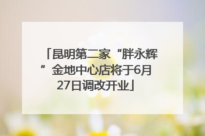 昆明第二家“胖永辉”金地中心店将于6月27日调改开业